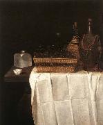 Sebastian Stoskopff Still-Life with Glasses and Bottles china oil painting reproduction